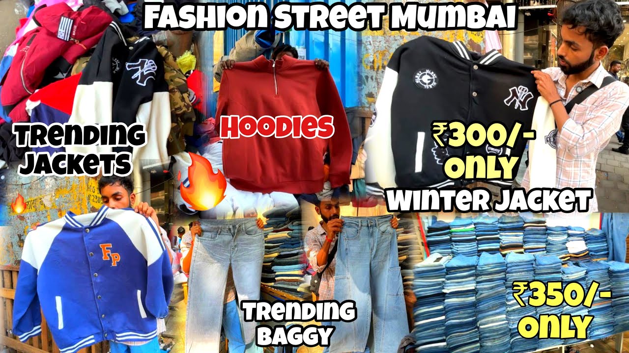 Fashion Street Mumbai 2025 | Trending Jackets & Baggy ₹200/- 😱 | Churchgate Market Mumbai
