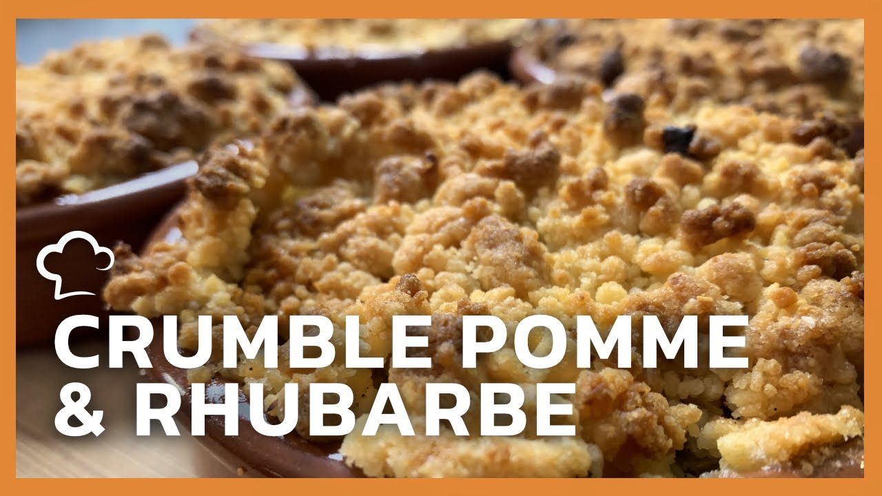 Crumble à la pomme et rhubarbe