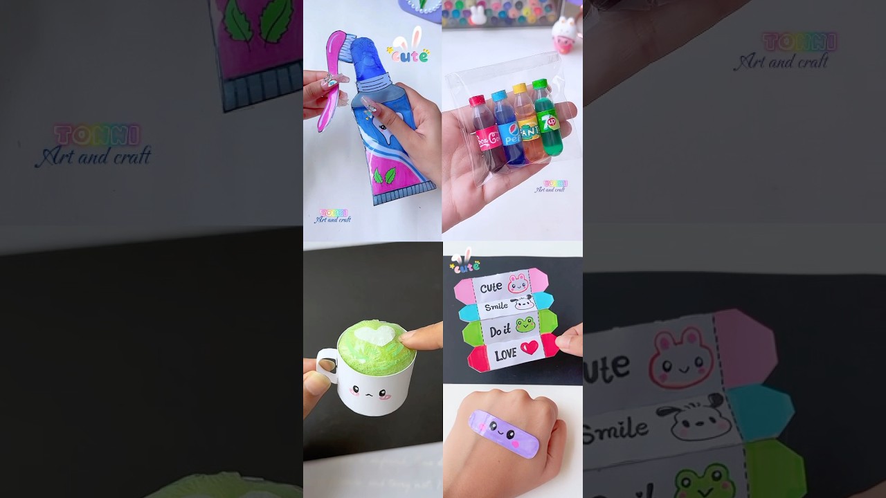 4 идеи для поделок #tonniartandcraft #своимируками #искусство #любовь