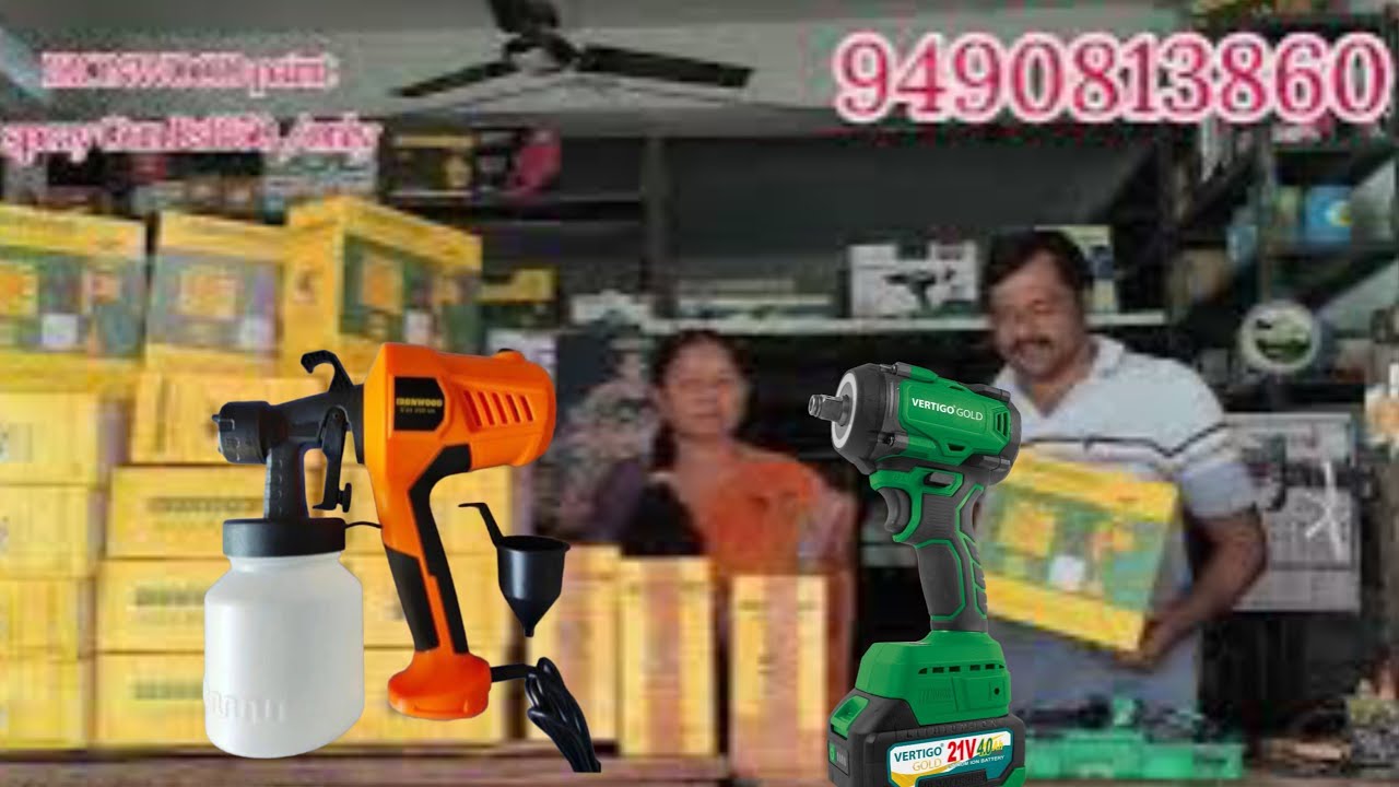 Vertigo gold Cordless Impact Wrench 570Nm Rs6500 & IRONWOOD paint spray Gun 500w  800ml Rs 1650/only