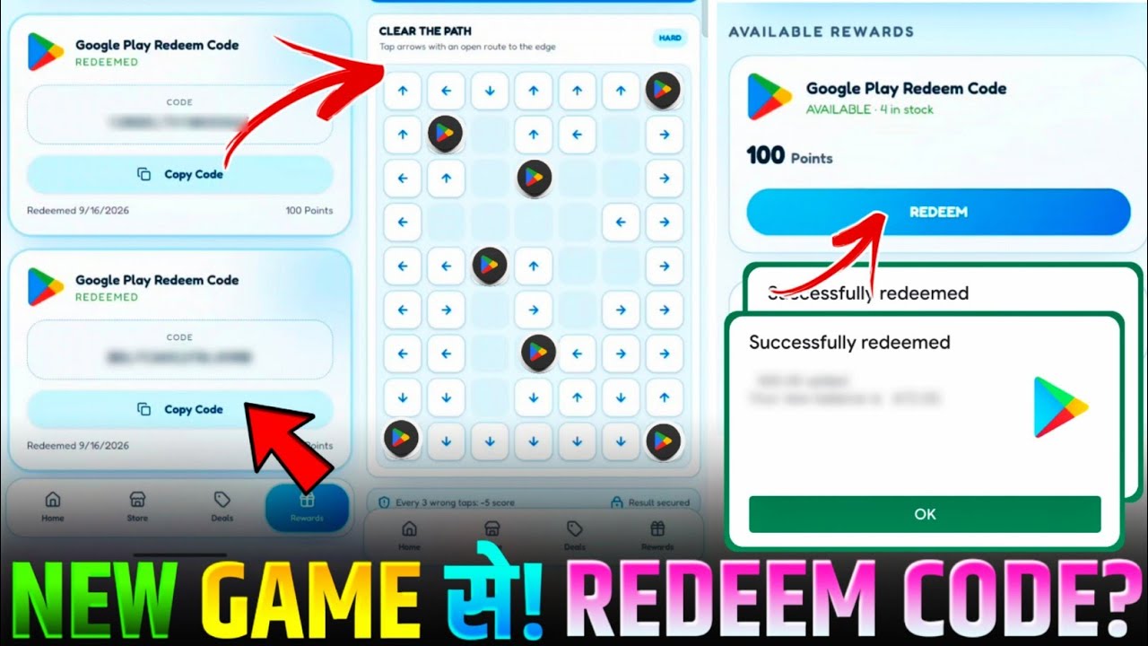 Free Redeem Code (New Game Se?) 🤩 | Google Play Redeem Code App 2026