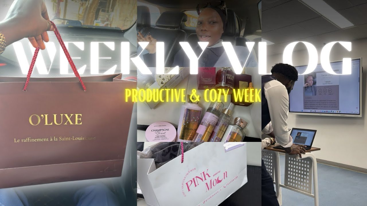 WEEKLY VLOG 🎀 : Une semaine productive avec moi (Cours, Projets & Unboxing)