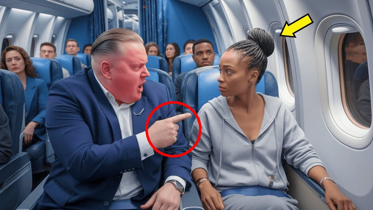 Hombre grita “¡Bájate de este avión!” a pasajera negra — ella susurra “Soy dueña de este jet”