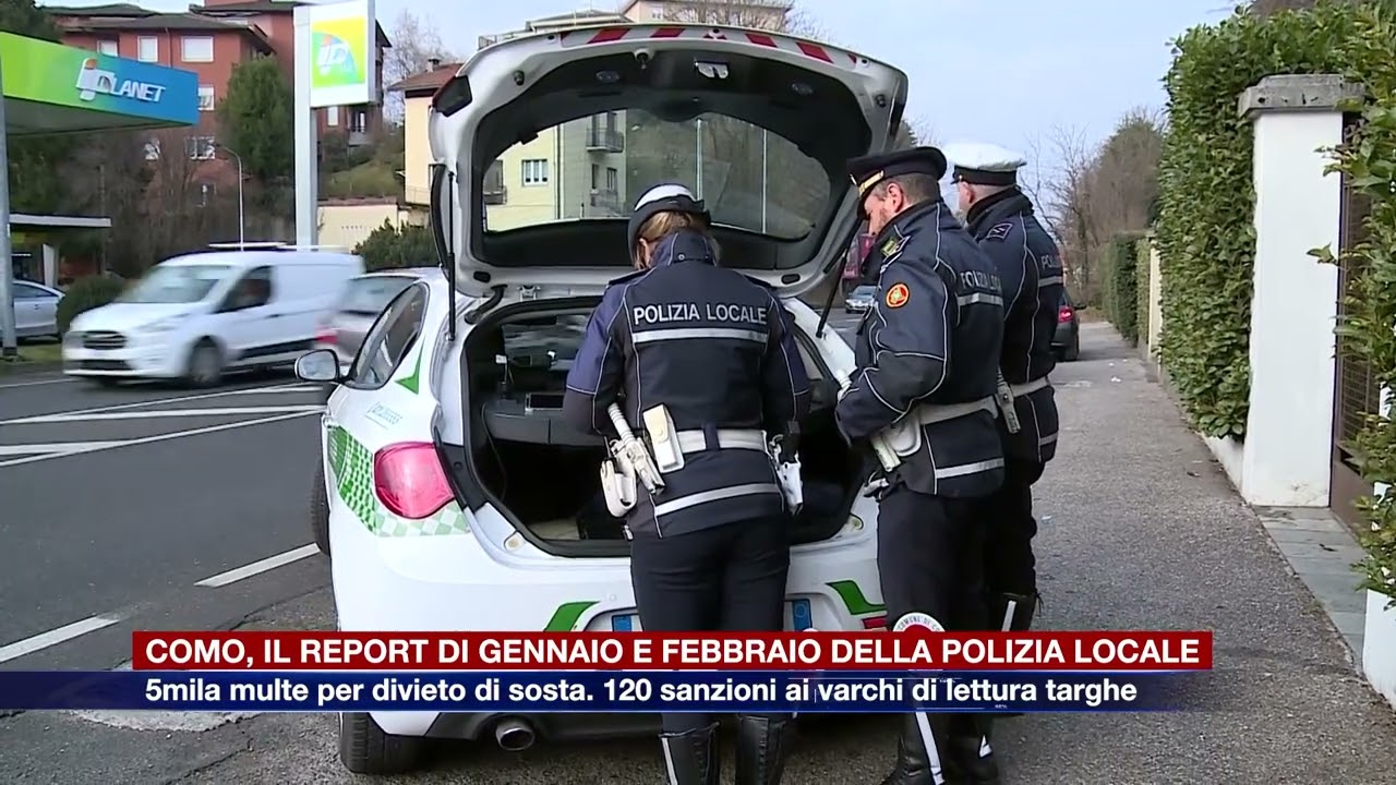 Etg - Polizia locale di Como tra gennaio e febbraio: 5mila multe per divieto di sosta
