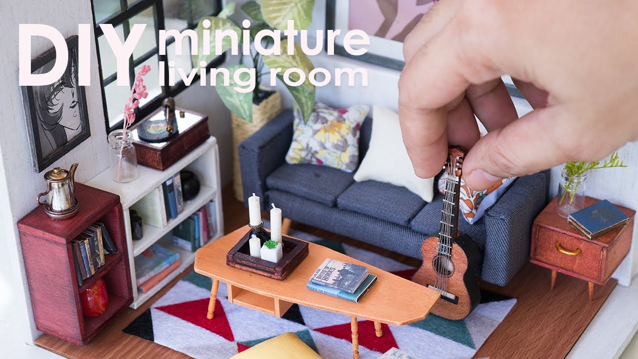 DIY Miniature Living Room | Rolife Locus’s Sitting Room Full Customized Build