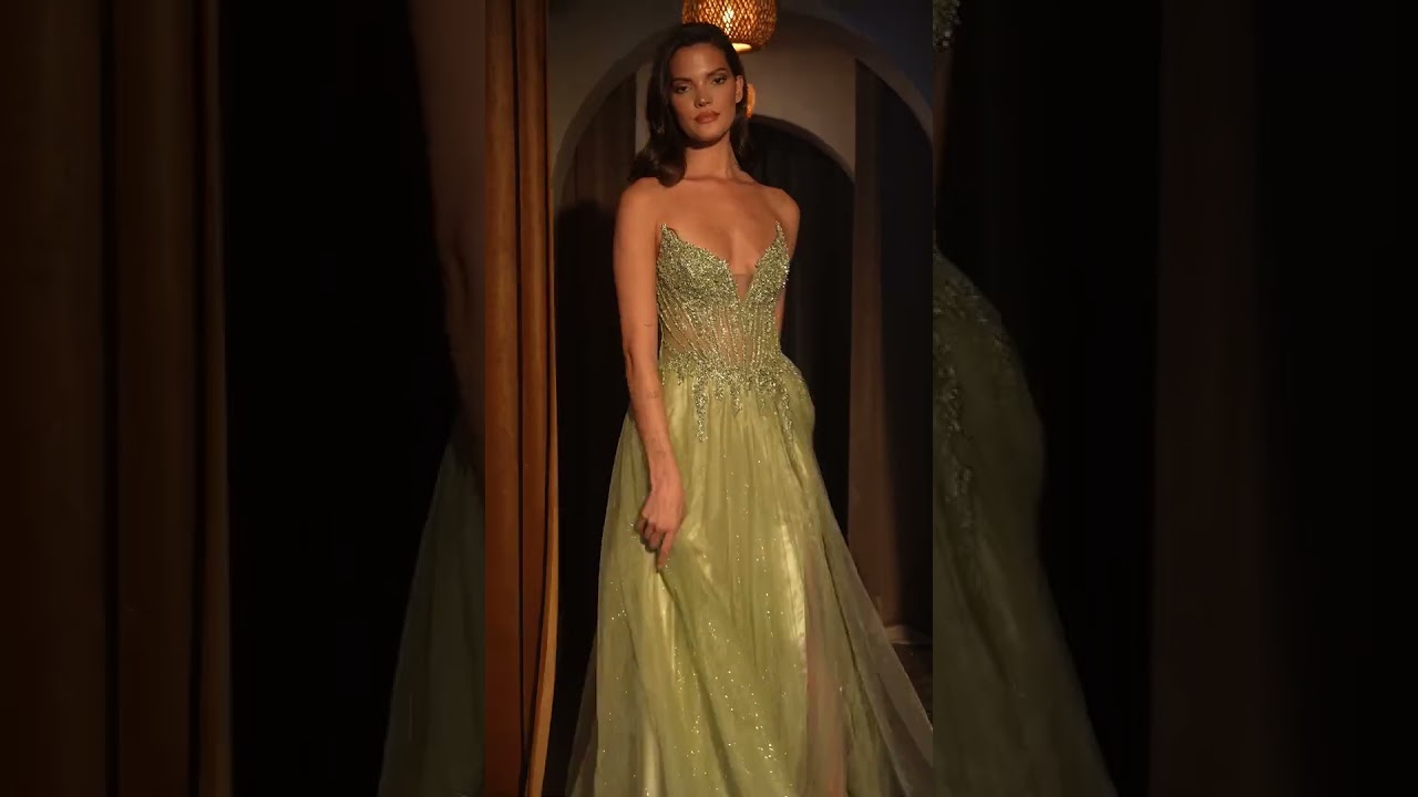 Ladivine CC487 - Sequin Embellished A-Line Evening Dress