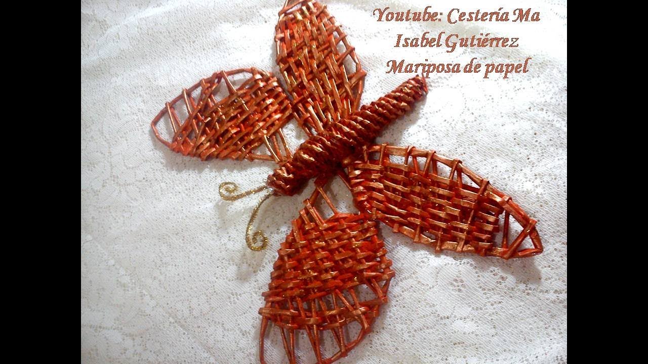 Mariposas de papel. DIY. Cestería de papel