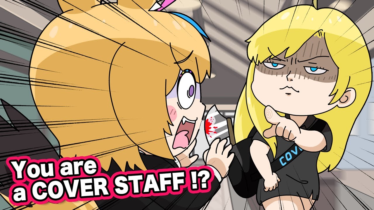 A COVER STAFF pressures Polka reporters with the company's backing.[Animated Hololive/Eng sub]