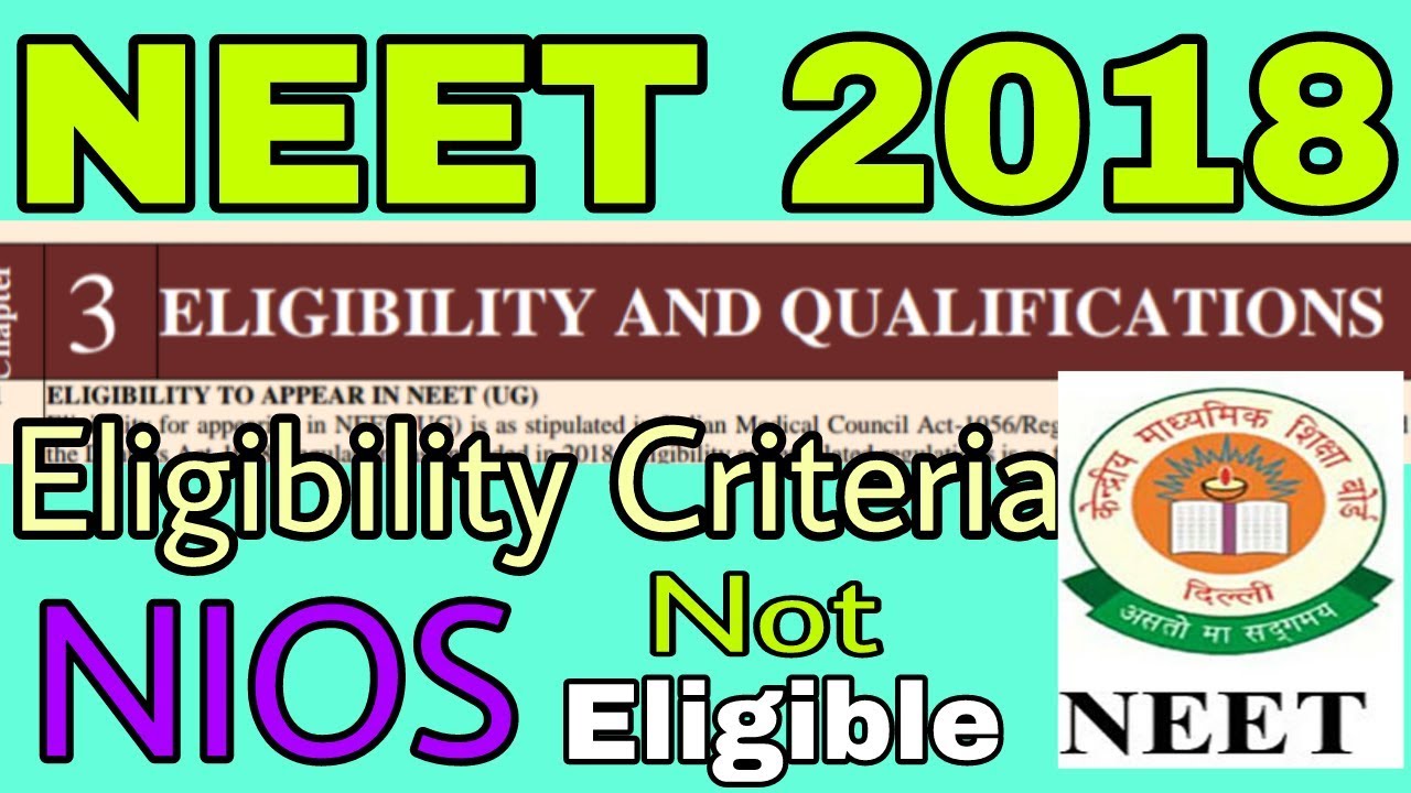 NEET 2018 Eligibility Criteria, Change In Eligibility Criteria, NEET Notification [Ash Tutorials]