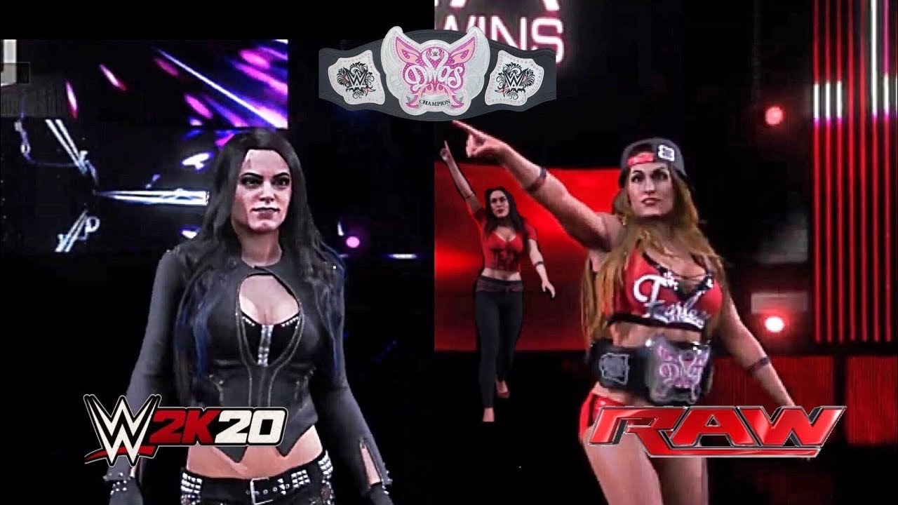 WWE 2K20- Paige Vs Nikki Bella W/Brie Bella for The Divas Championship (2015) (Old Gameplay)