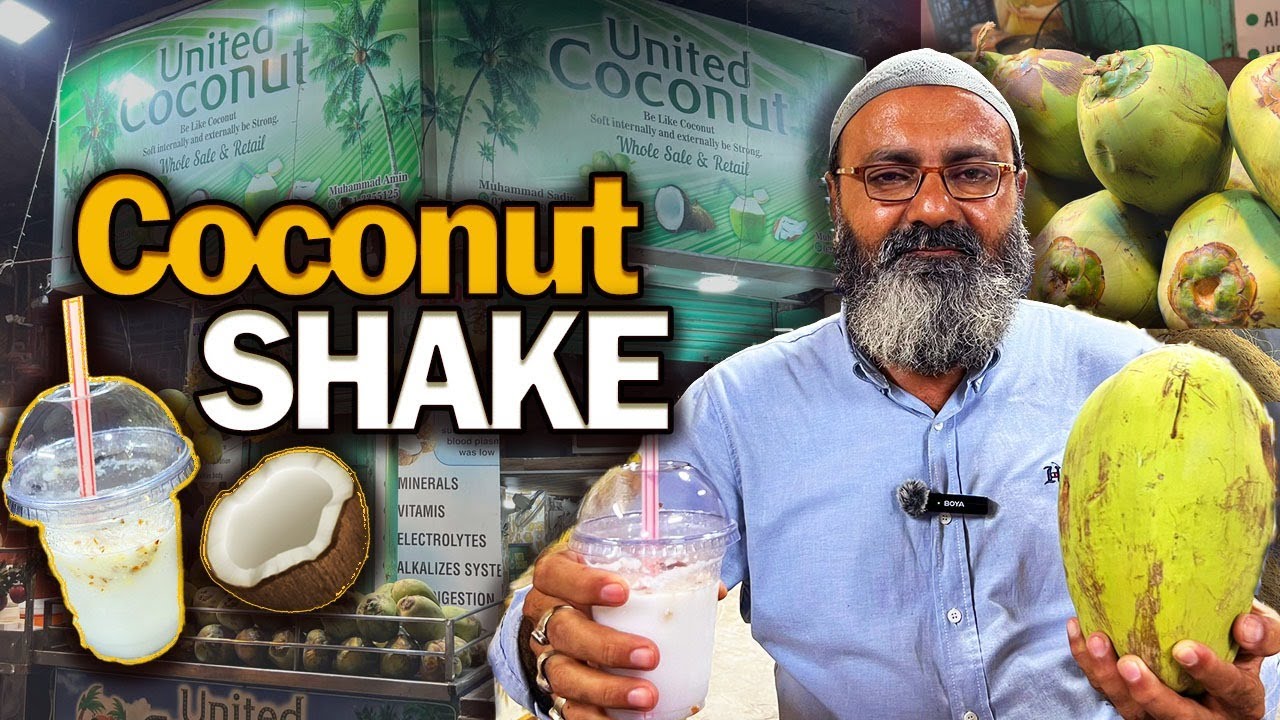 taqatawar narial milk cream shake | burns road ka mashoor coconut shake | #wahgwah