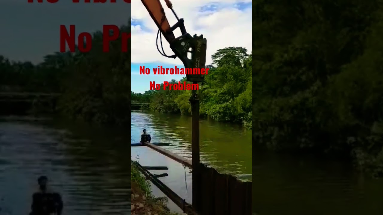How to drive steel sheet piles without vibro hammer