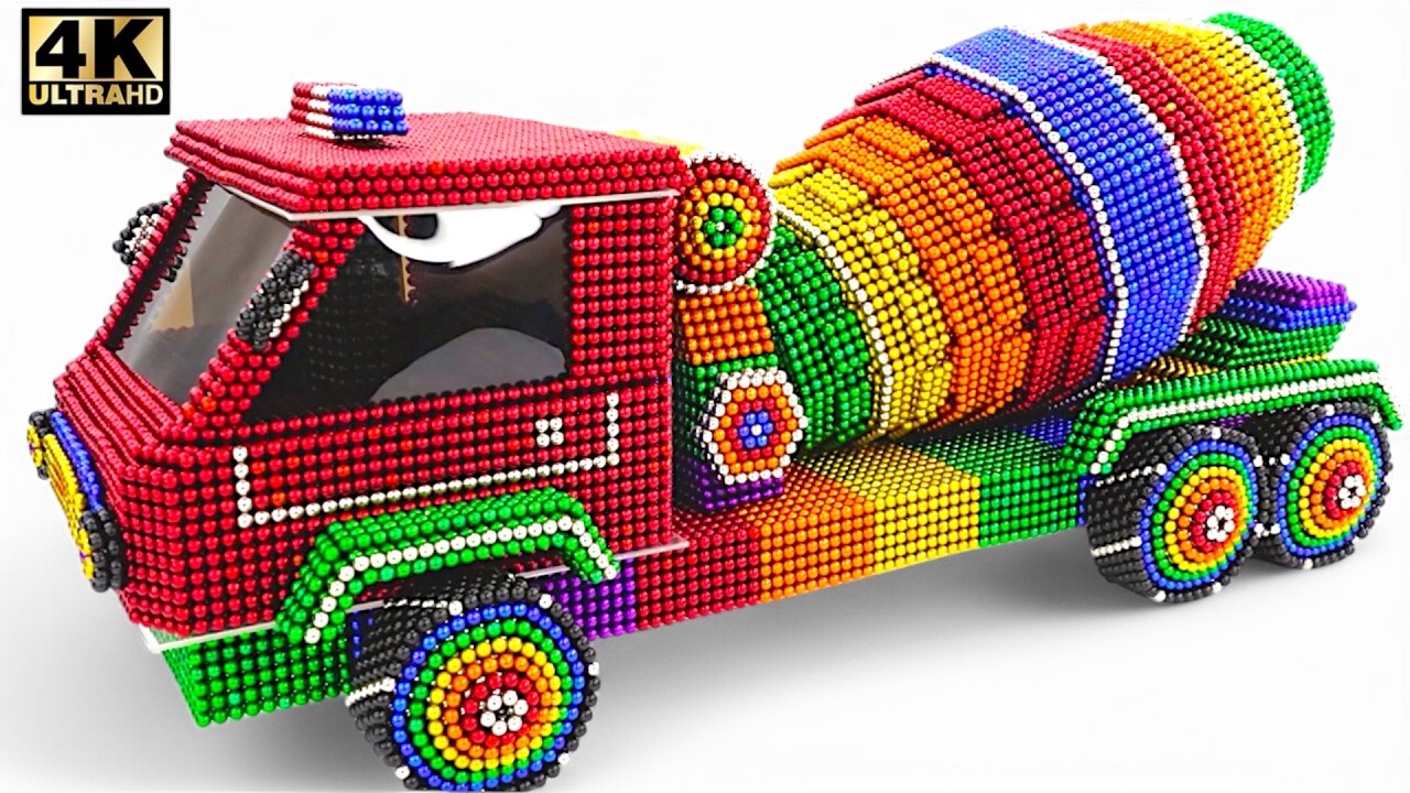 DIY - How To Make A Concrete Mixer Truck From Magnetic Balls | Satisfying Magnetic Balls ASMR