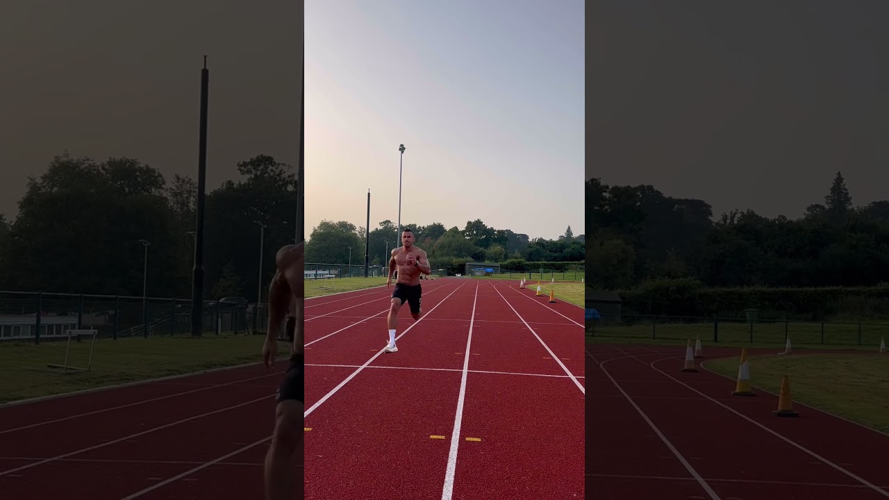 Sprint speed work at the track with Ollie Marchon. #trackrunning #running