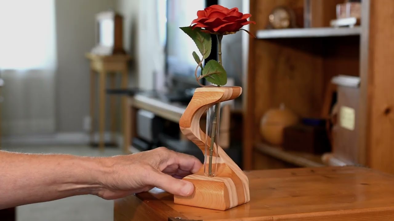 Wood Flower Vase from Bandsaw