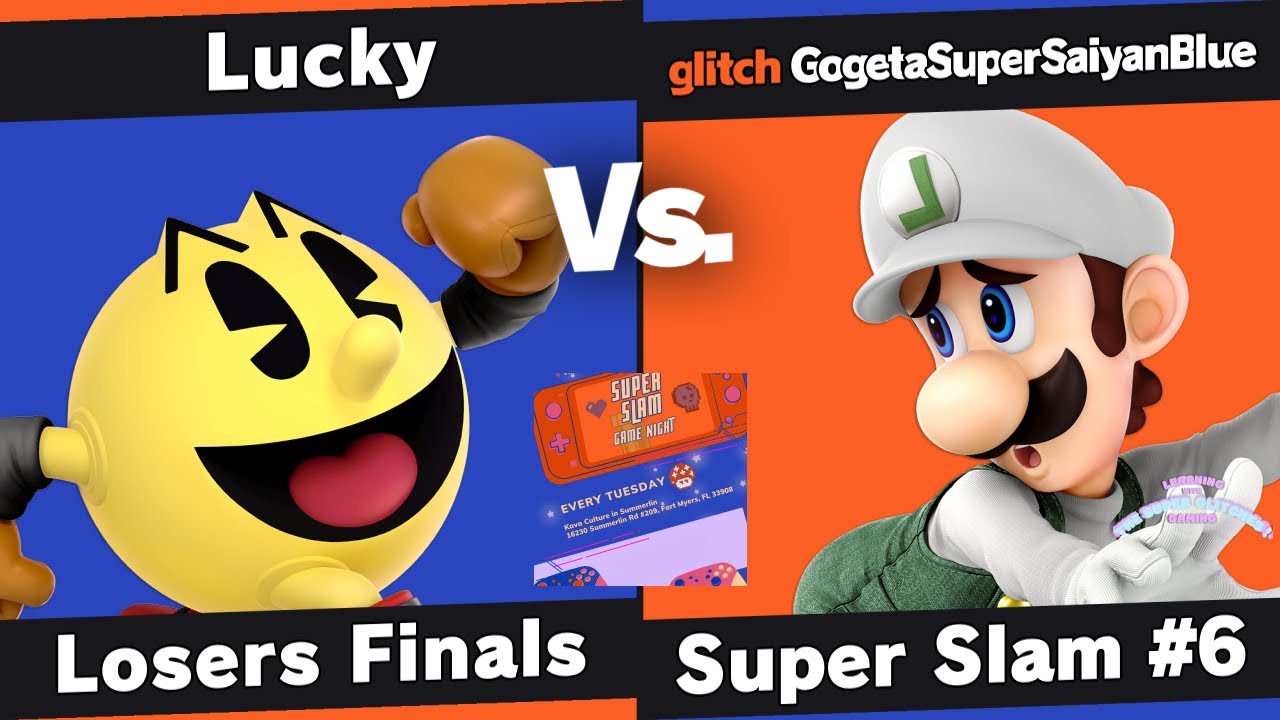 Super Slam 6 - Lucky (PAC-MAN) vs GogetaSuperSaiyanBlue (Luigi) - Losers Finals