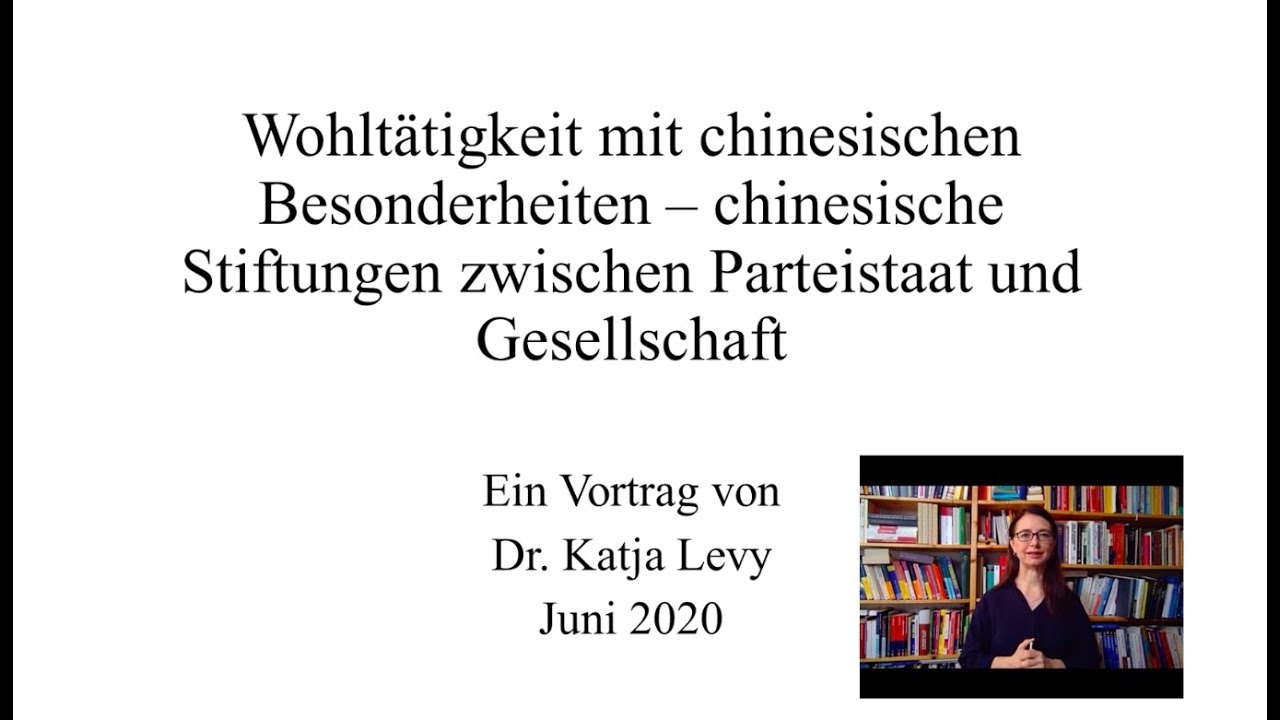 Wohlt&auml;tigkeit mit chinesischen Besonderheiten &ndash; Vortrag von Dr. Katja Levy, TU Berlin