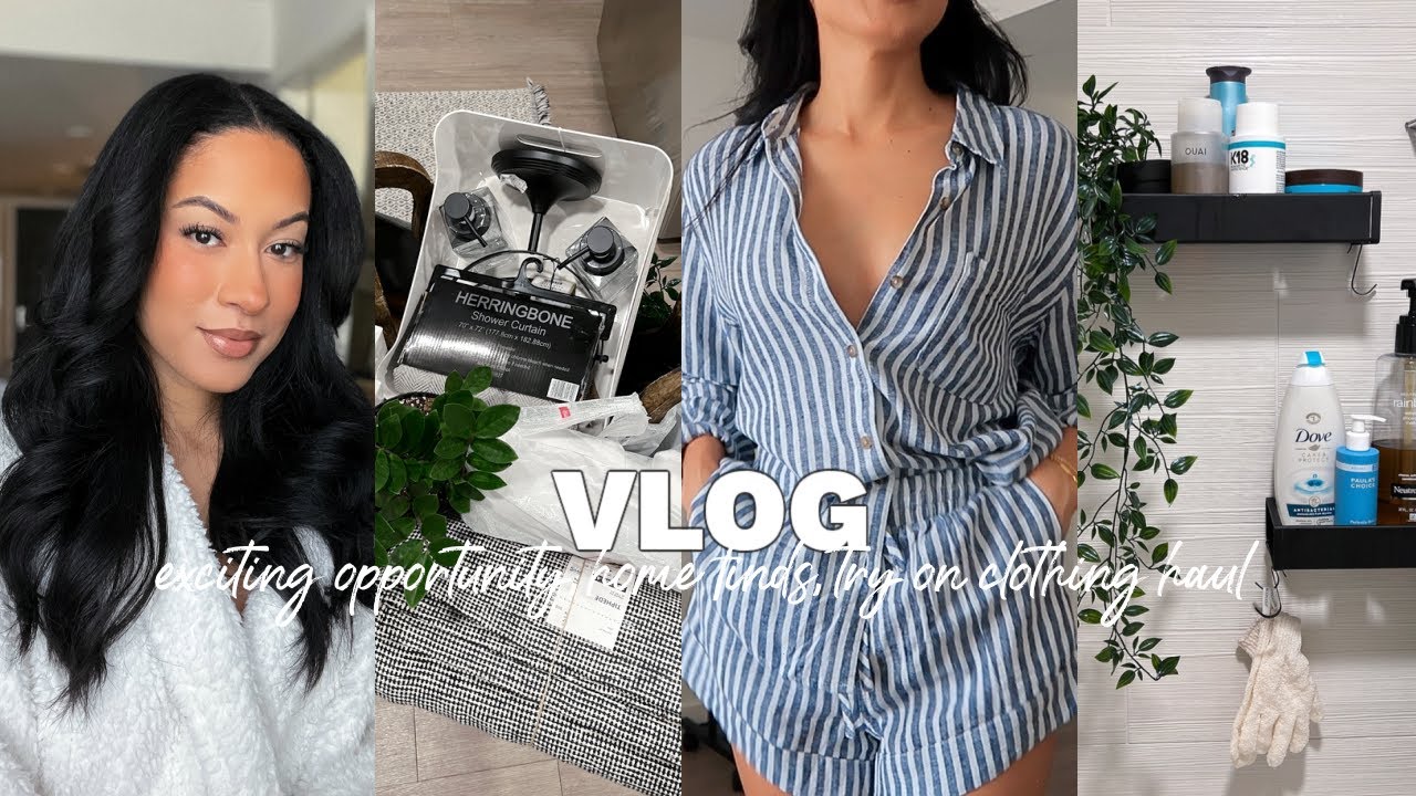 VLOG: Exciting Opportunity, Home Finds, Try On Clothing Haul | Marie Jay