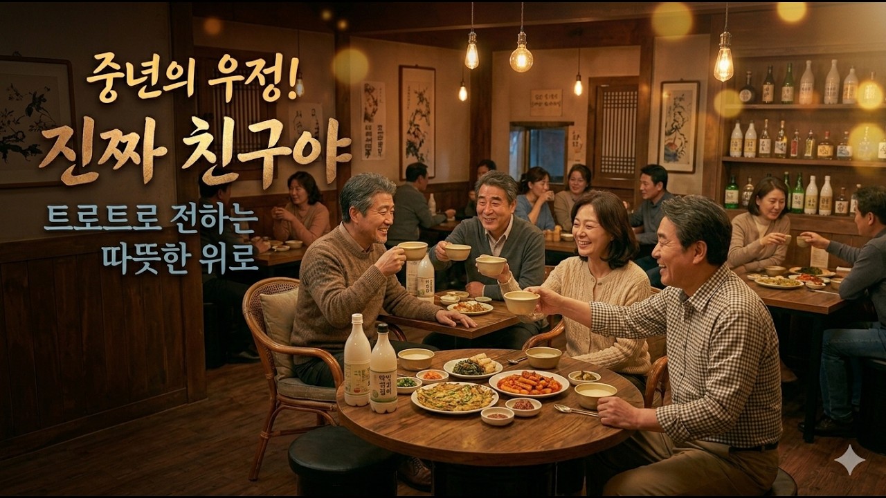 🎵 새로운 우정 테마곡 -  힘든 날 어깨를 내어주는 친구. 우정의 노래. #힐링음악 #인생노래 #추억의노래 #감성트로트