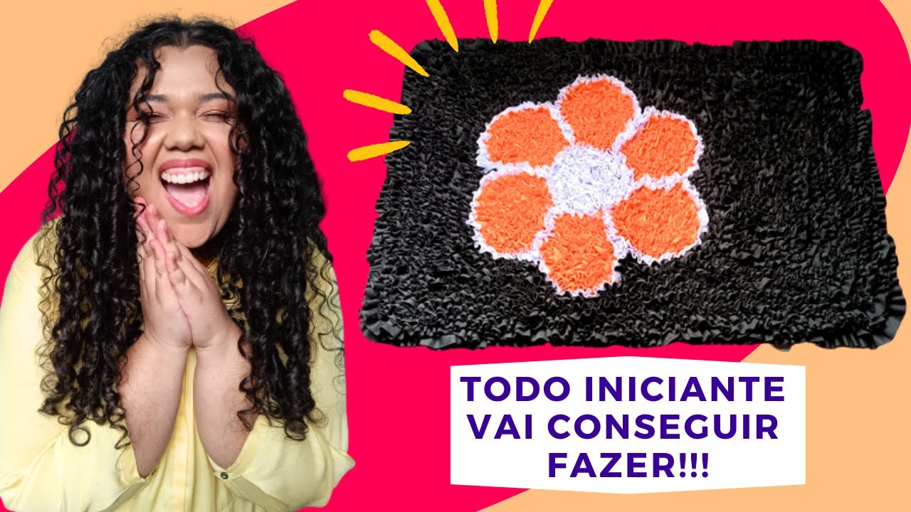 TAPETE FRUFRU DE FLOR PARA INICIANTES, APRENDA DE UMA VEZ POR TODAS A PREENCHER TAPETE FRUFRU