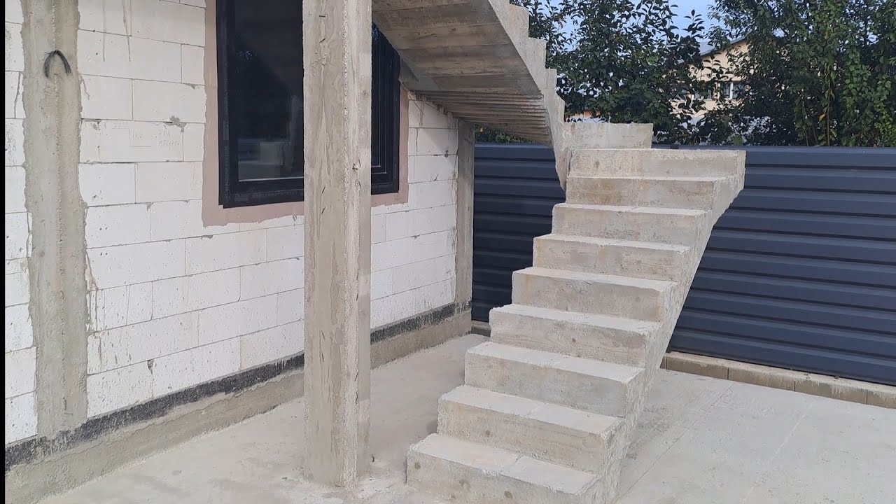 Cum se face o scară exterioară din beton!