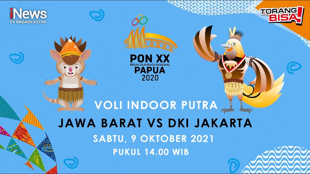 PON XX Papua - Voli Indoor Putra Jawa Barat Vs DKI Jakarta