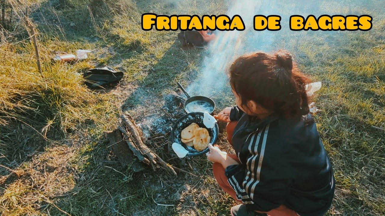 🔥🔥PESCANDO Y EXPLORANDO ARROYO CON MUCHO PIQUE, BAGRE FRITO Y TORTAS FRITAS 🎣