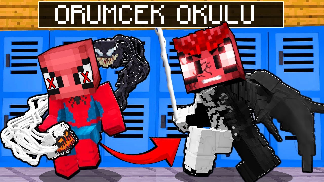 ÖRÜMCEK ADAM OKULUNDA YENİ KÖTÜLÜK😨🕷 - Minecraft