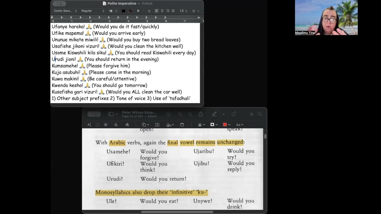 Swahili Polite Requests 🫵 Polite Commands/Imperative (pt. 3) 👉 Simplified Swahili Grammar