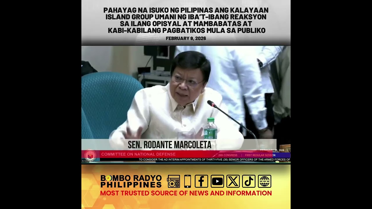 Pahayag na isuko ng Pilipinas ang Kalayaan Island Group umani ng iba’t ibang reaksyon | Bombo Radyo