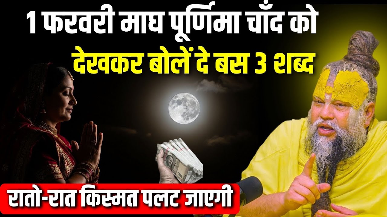 1 फरवरी माघ पूर्णिमा: चाँद को देखकर बोल दें ये 3 शब्द, रातों-रात रोडपति से करोड़पति! Magh Purnima