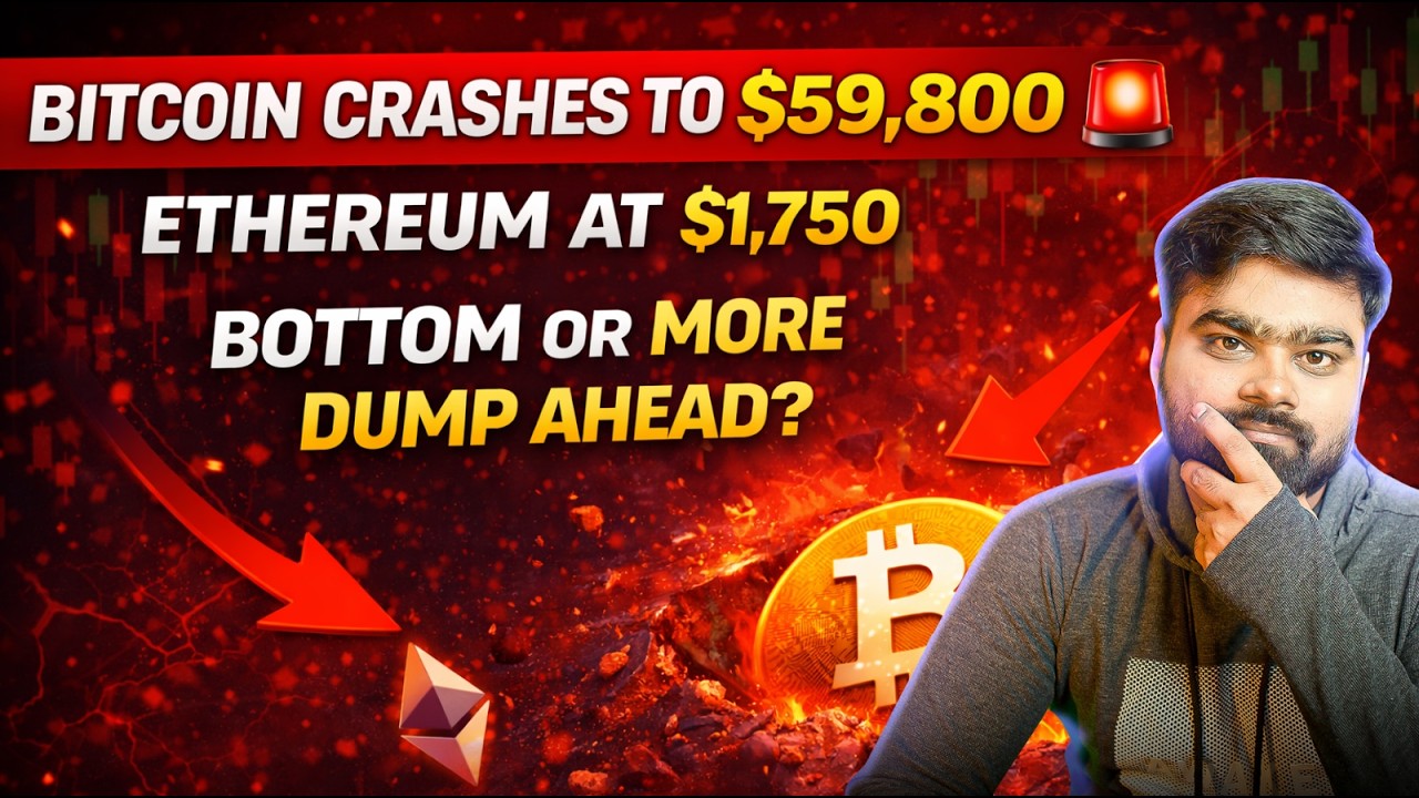 Bitcoin Crashes to 59,800 🚨 Ethereum at 1,750 | Is This the Bottom or More Dump Ahead?