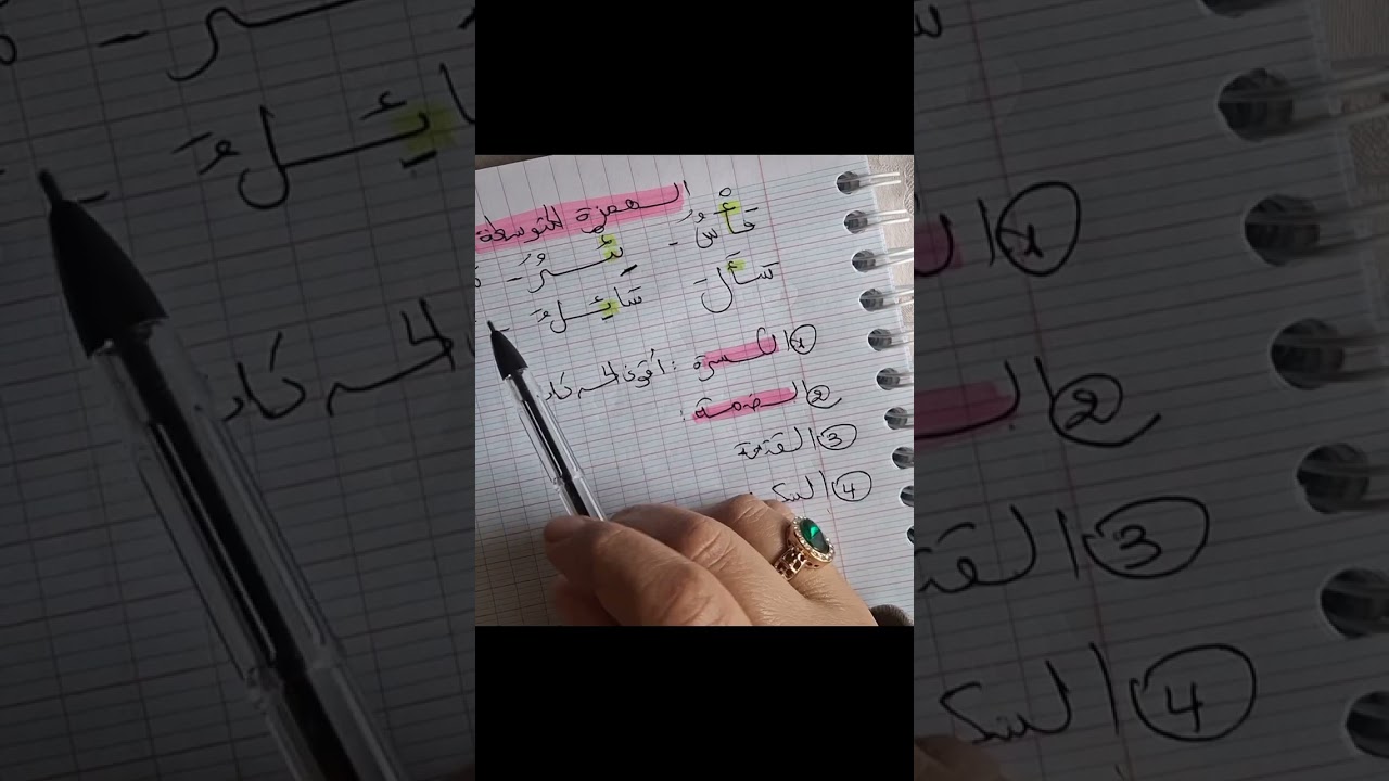 همزة القطع المتوسطة ببساطة مع أمثلة