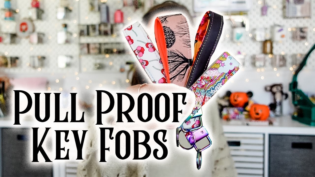 Two Fabric Key Fobs That DON’T POP OFF! Super Scrap Project And Great Easy Gifts!