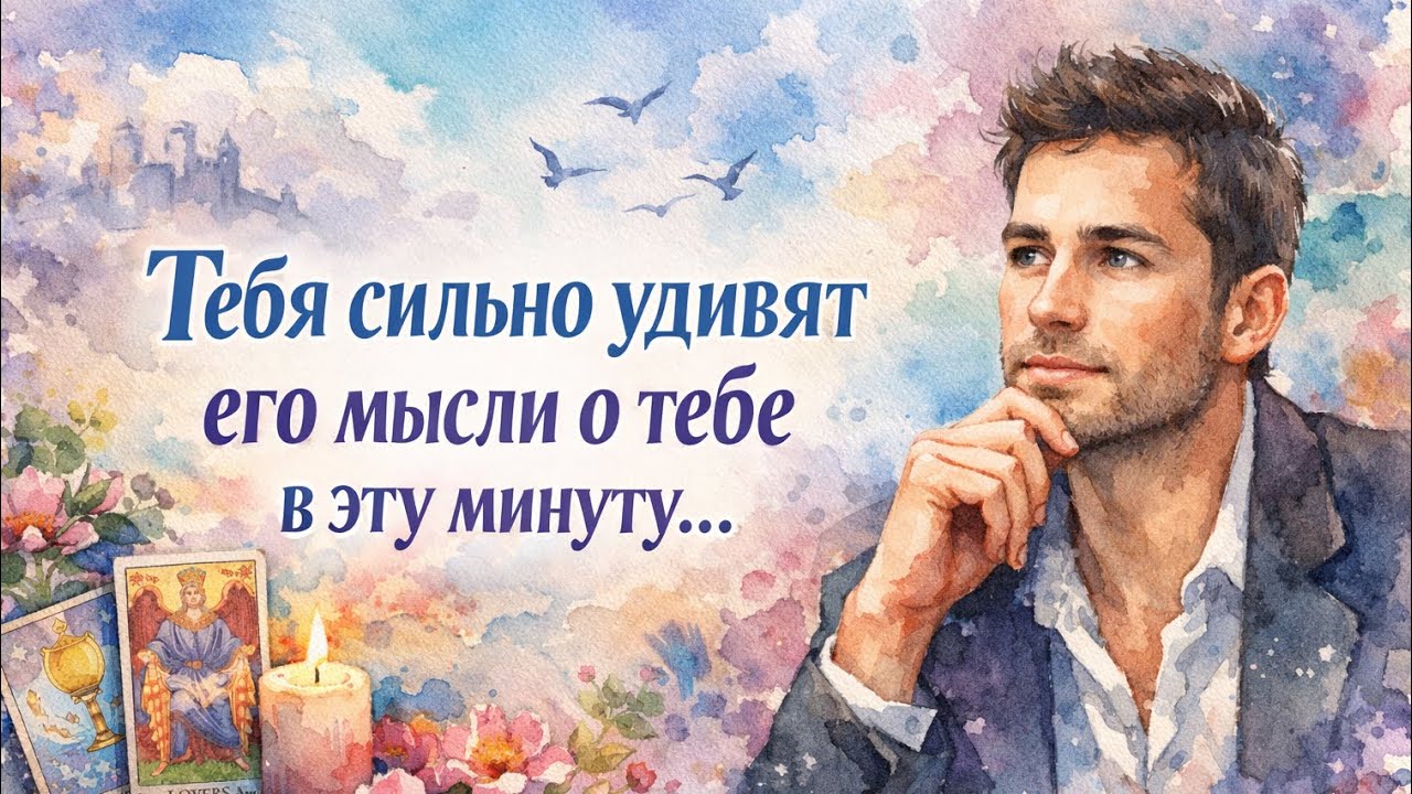 ЧТО ОН ДУМАЕТ СЕГОДНЯ 💭 ЕГО МЫСЛИ ОБО МНЕ ⁉️🔥❤️🚀 #тароегомысли #гадание #раскладтаро #таро #tarot