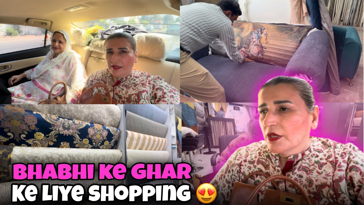 Finally Green Home Aagayi 💚 | Curtains & Sofa Fabric Shopping With Bhabhi 😍🛍️