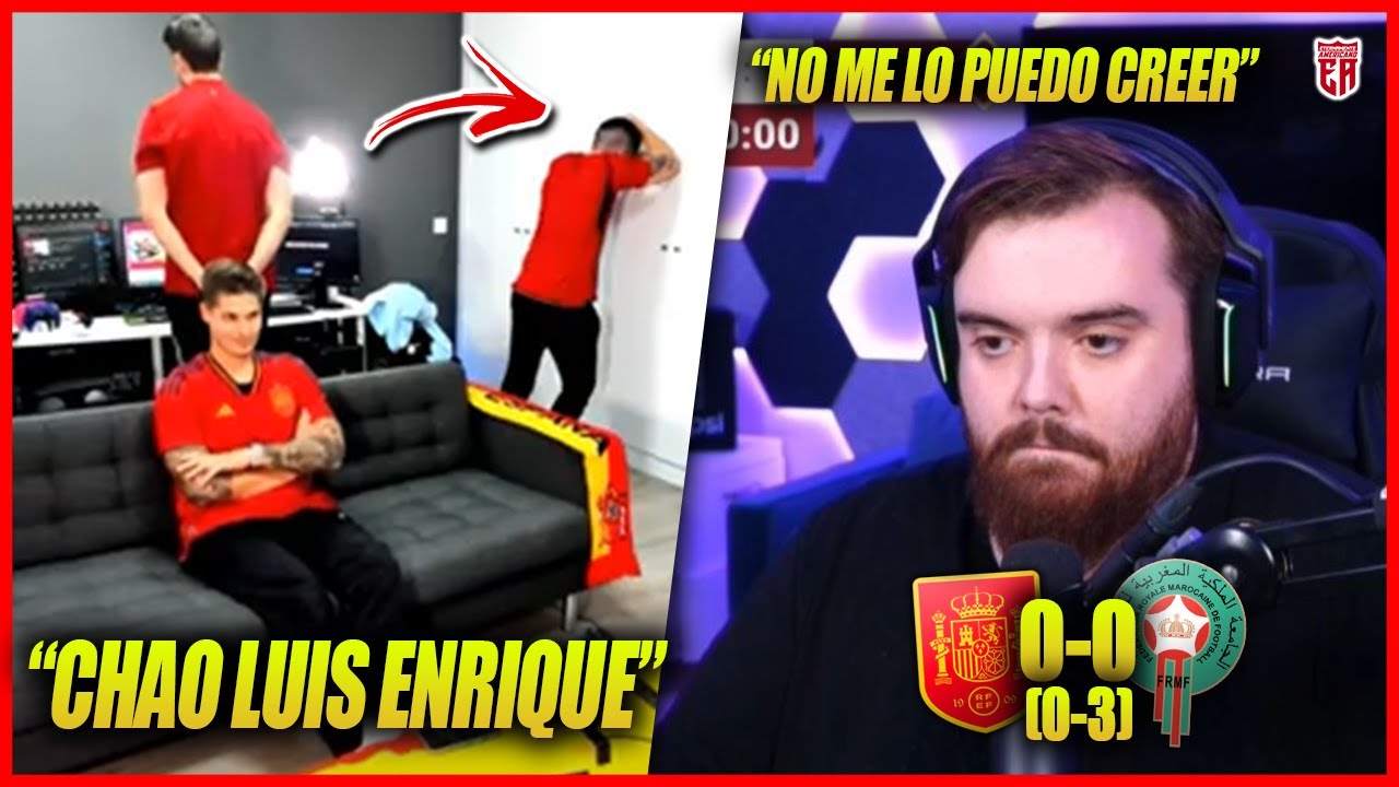 ASÍ REACCIONARON DJMARIIO E IBAI A LA ELIMINACIÓN DE ESPAÑA DEL MUNDIAL | ESPAÑA VS MARRUECOS