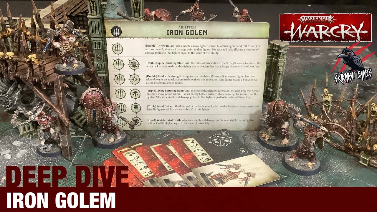 WARCRY IRON GOLEM DEEP DIVE - Fighters, Cards & Abilities - Warhammer Warcry Warband Age of Sigmar