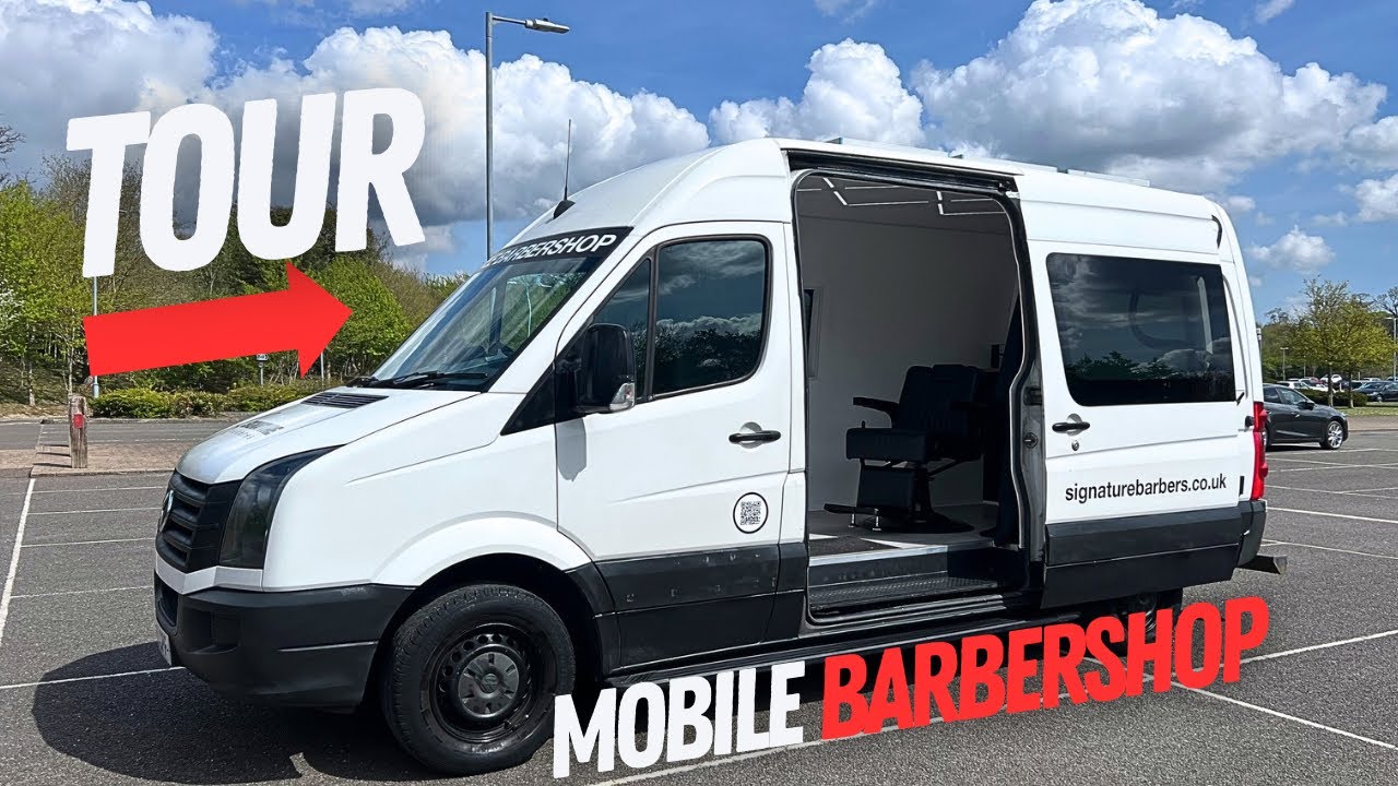 MOBILE BARBERSHOP VAN TOUR ! - WHATS INSIDE ?