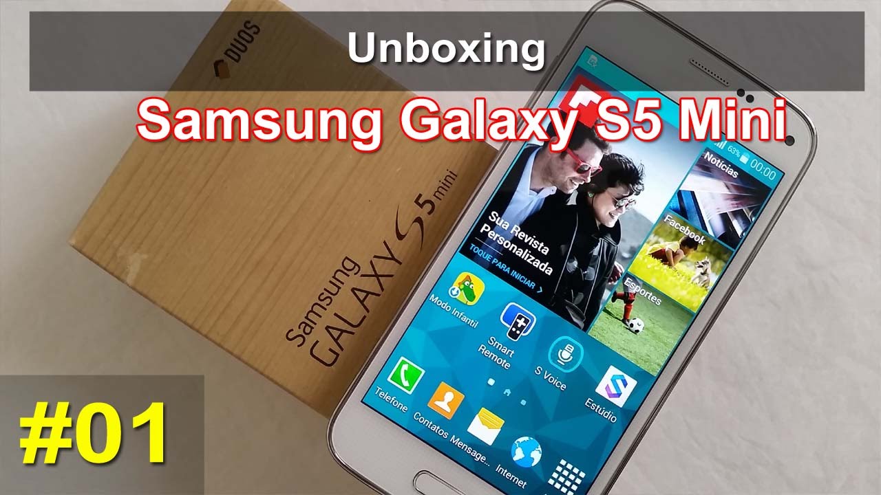 Samsung Galaxy S5 Mini Duos SM-G800H - Unboxing - Português