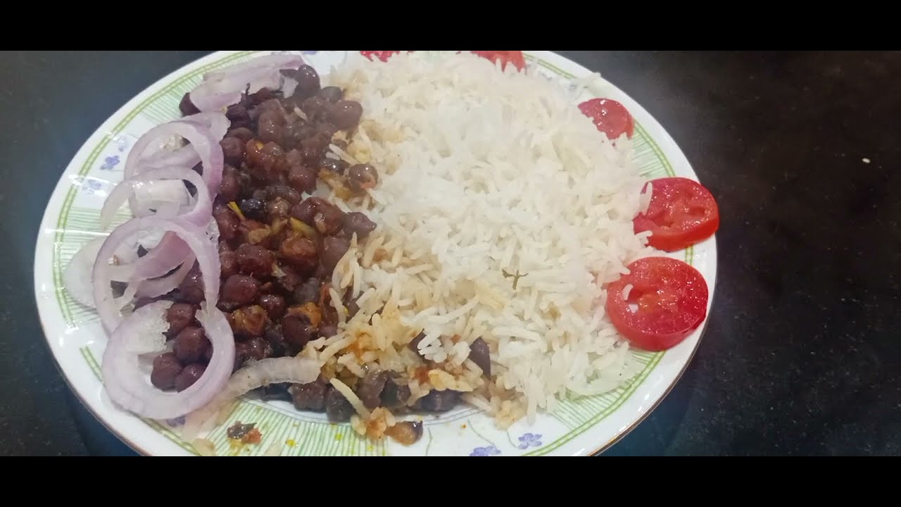 Kale  chane white chawal  ❤️❤️❤️