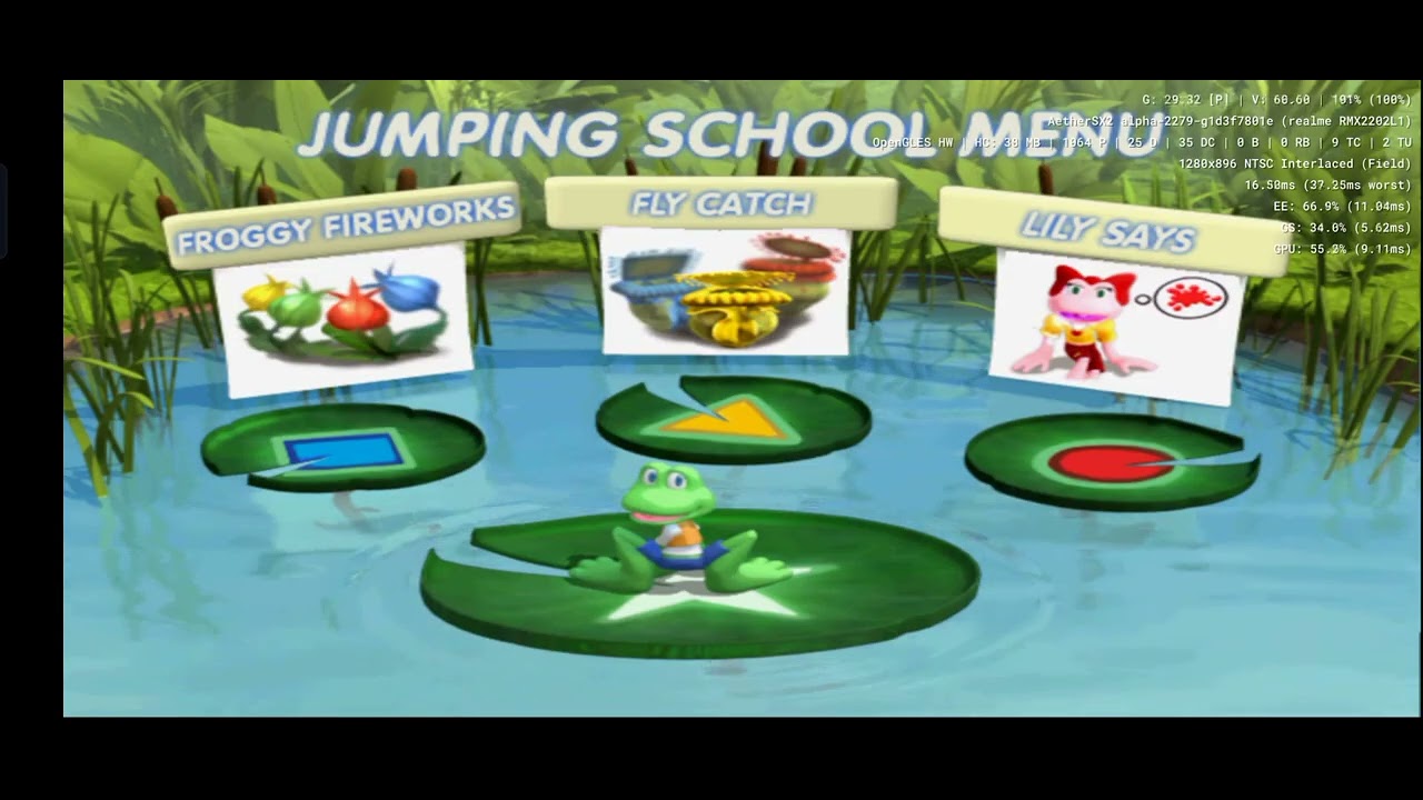 Konami's Kid Playground - Frogger -  Hop, Skip & Jumpin' Fun - Aethersx2 Android PS2 Emulator SD888