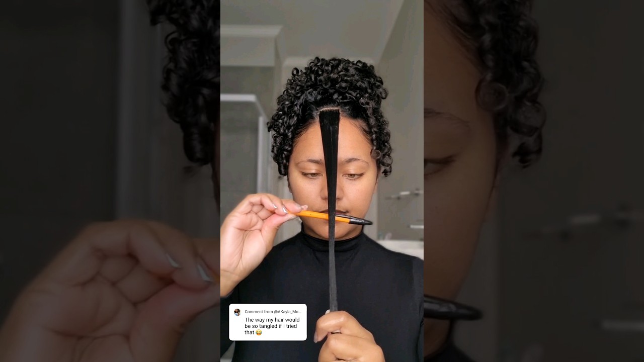 Try Using A Pen || Curl Tutorial #curls  #pen #curlyhair #hacks #tutorials #howto #hair #haircare