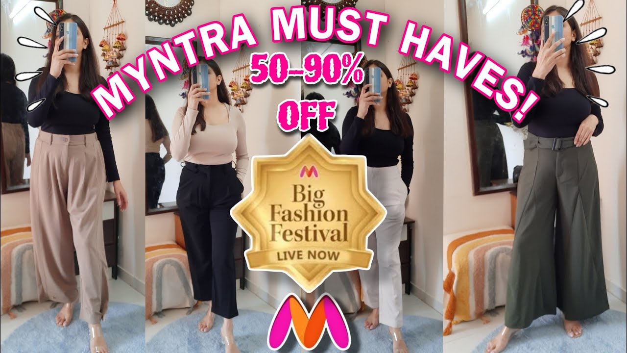 Huge Myntra BFF Sale Haul!😍 *Only TROUSERS* Affordable,Trendy & Must Haves| Kamna Sharma #myntrahaul