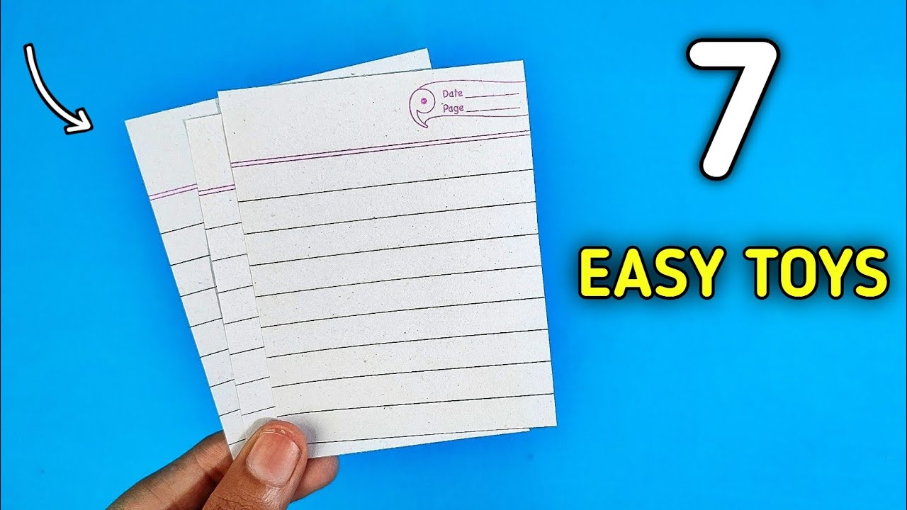 7 Easy Paper Crafts - Notebook Paper