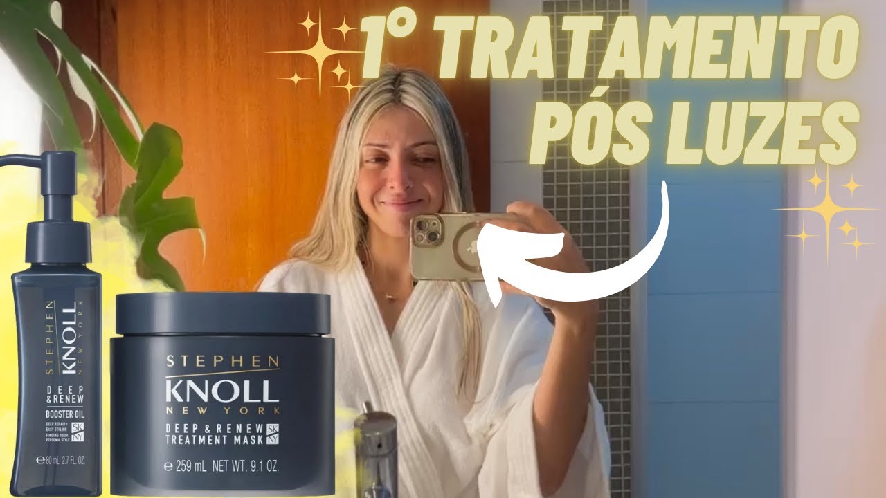 Resenha DEEP & RENEW STEPHEN KNOLL NY no pós luzes ✨ Cabelo fino e loiro sem fonte de calor 