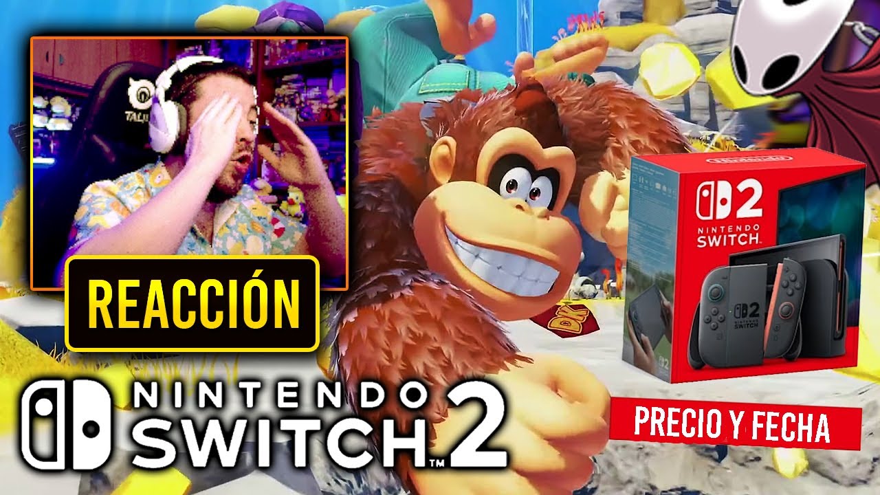 Mi REACCIÓN al NINTENDO DIRECT de SWITCH 2: Precio y FECHA, DONKEY KONG 3D, Silksong en 2025 y MÁS!