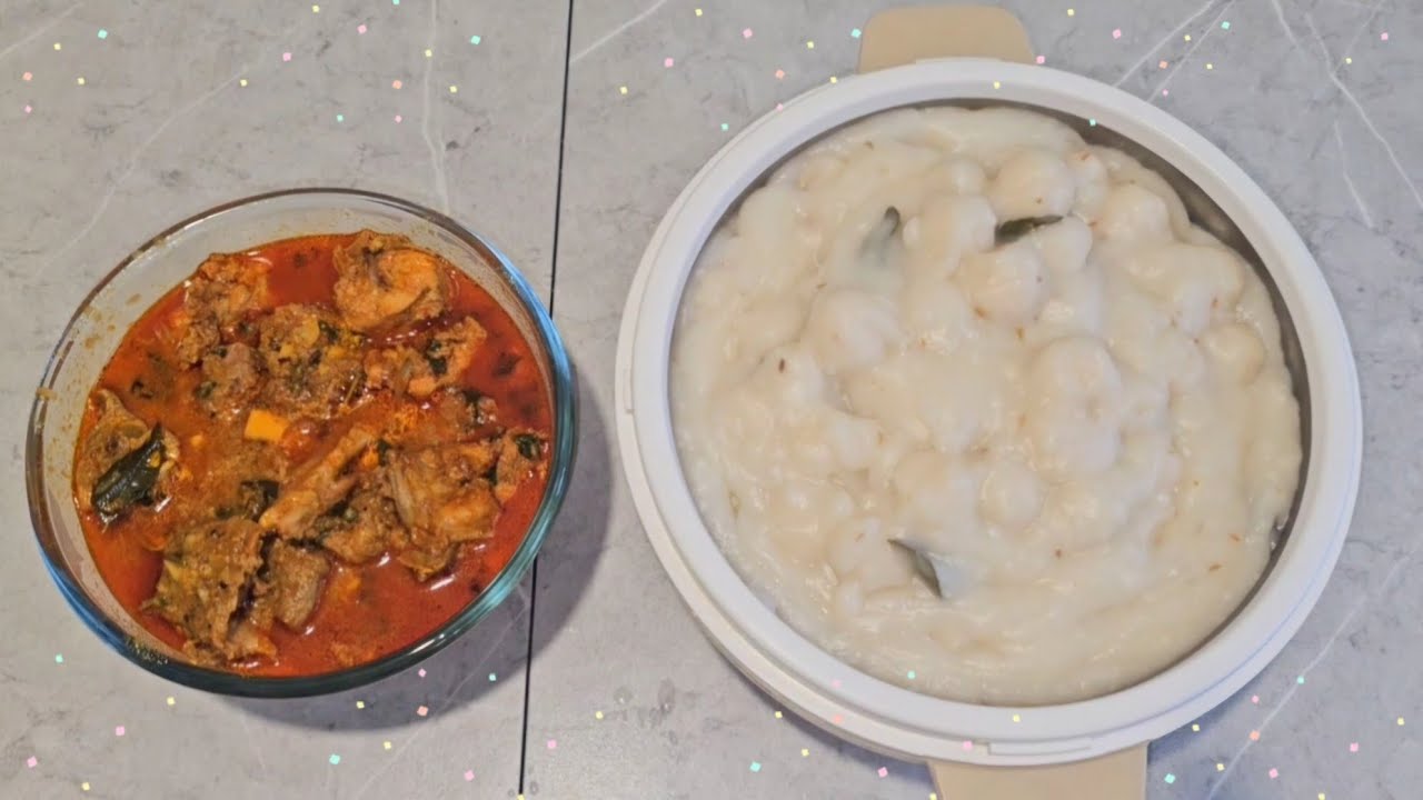 Kerala Pidi with Spicy Chicken Curry.....#Steamed Rice Dumplings and Chicken Curry#