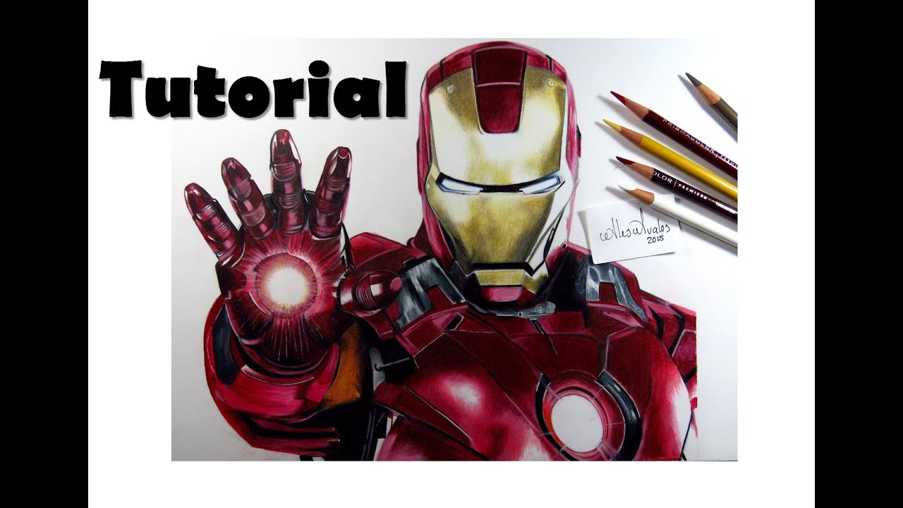 Cómo dibujar a IRONMAN con colores / How to draw IRONMAN