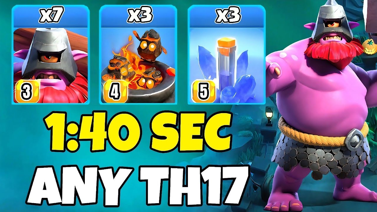 TH17 Thrower +Furnace +FB Warden + Ice Block Attack Strategy|TH17 Attack Strategies (Clash of Clans)
